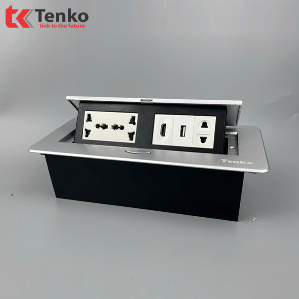 Hộp Ổ Cắm Điện Âm Bàn Họp  TK-AS06DN-08