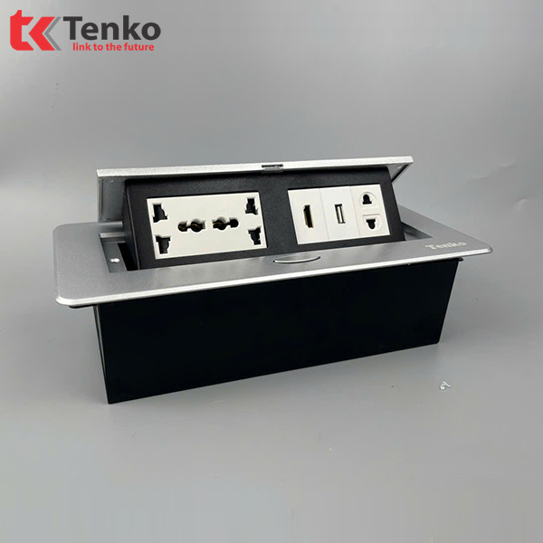 Hộp Ổ Cắm Điện Âm Bàn Họp  TK-AS06DN-08