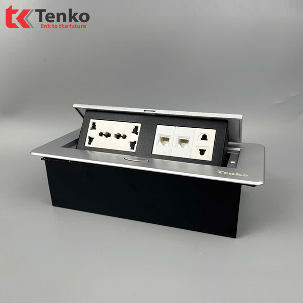 Hộp Ổ Cắm Điện Âm Bàn Họp TK-AS06DN-09