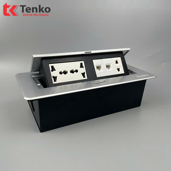 Hộp Ổ Cắm Điện Âm Bàn Họp TK-AS06DN-09