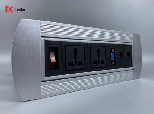 Hộp Ổ Cắm Điện Âm Bàn Tenko Xoay 180 Độ TK-HX5