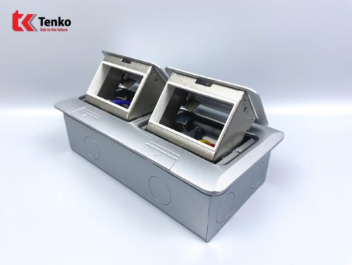 Hộp Ổ Cắm Điện Âm Sàn Thông Dụng TK-J04 Màu Bạc