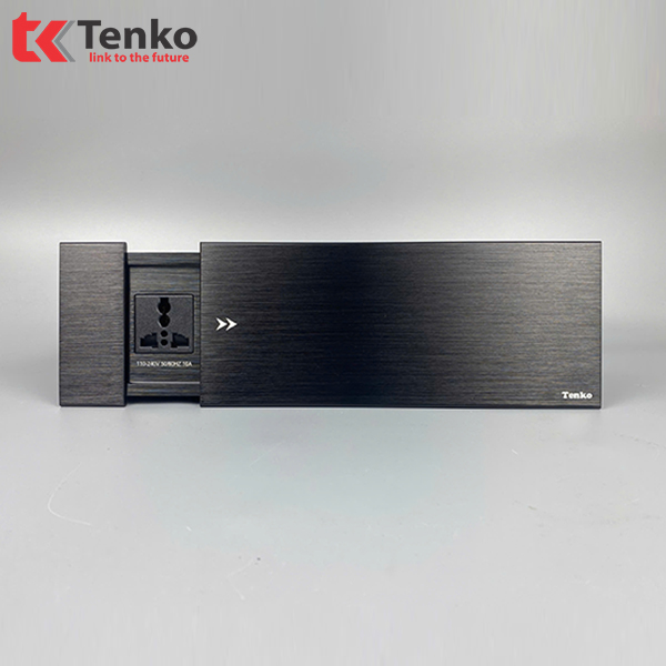 Hộp Ổ Điện Âm Bàn Tenko TK-BT02 Nắp Trượt Cao Cấp