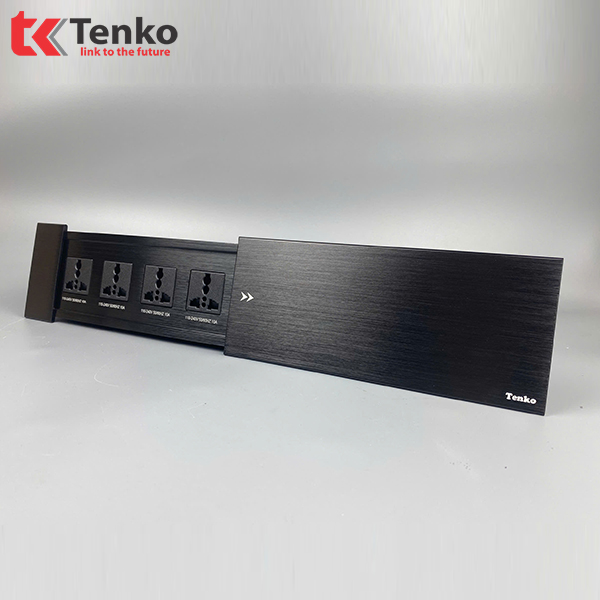 Hộp Ổ Điện Âm Bàn Tenko TK-BT02 Nắp Trượt Cao Cấp