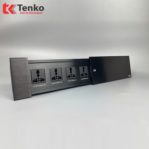 Hộp Ổ Điện Âm Bàn Tenko TK-BT02 Nắp Trượt Cao Cấp