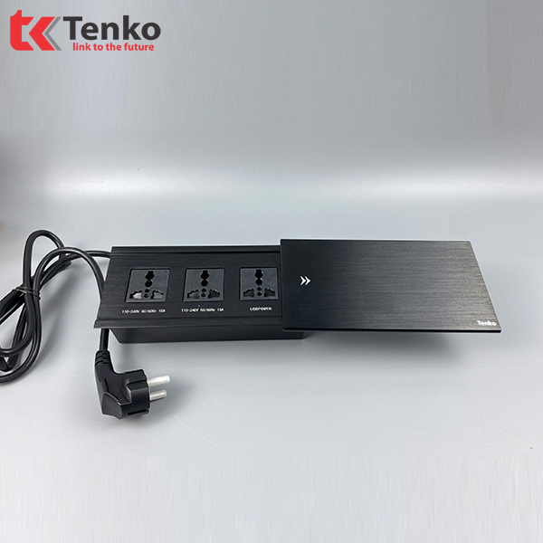 Hộp Ổ Điện Âm Bàn Tenko TK-BT03 Nắp Trượt Cao Cấp