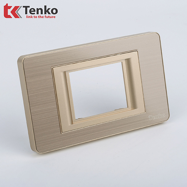 Mặt át đôi + Gông mặt kim loại vàng  TK-C7G-B-AD