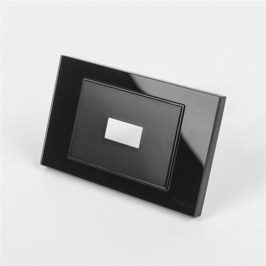 Mặt Át Khối + Gông Mặt Kính Cường Lực C18-AK Đen