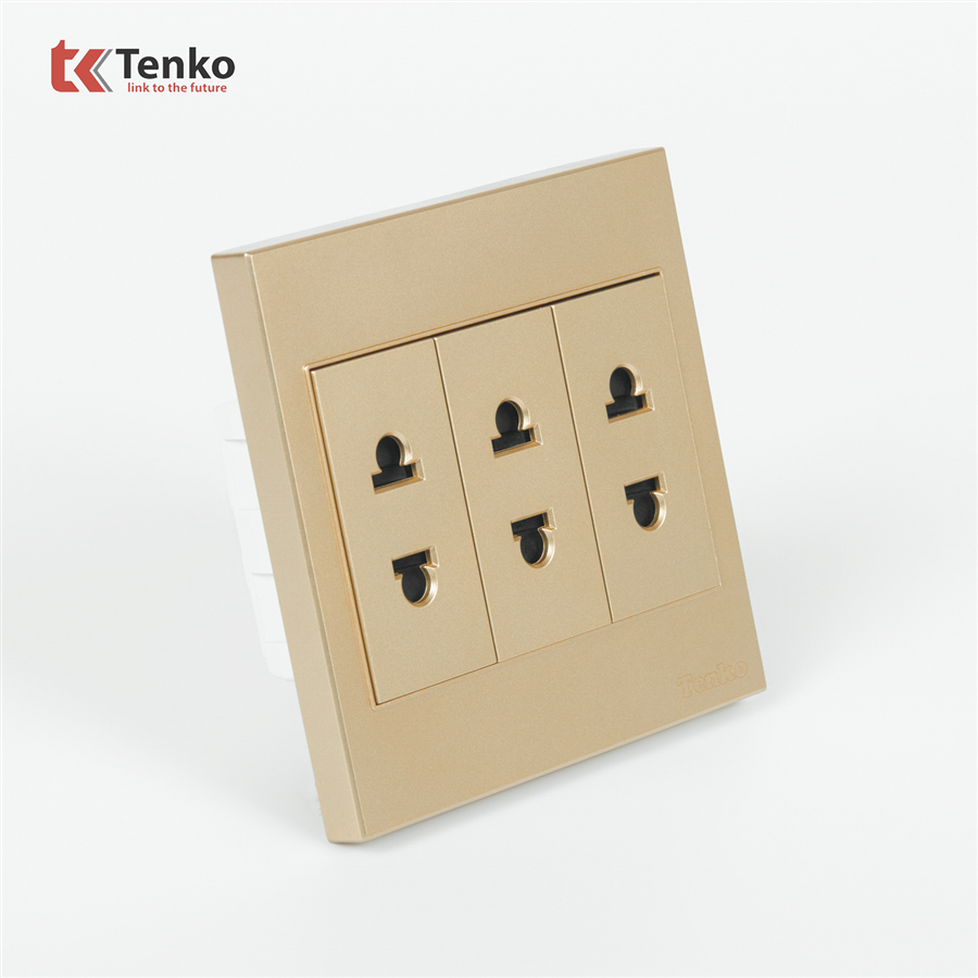 Ổ Cắm 2 Chấu Mặt Nhựa ABS Tenko TK-V1-020