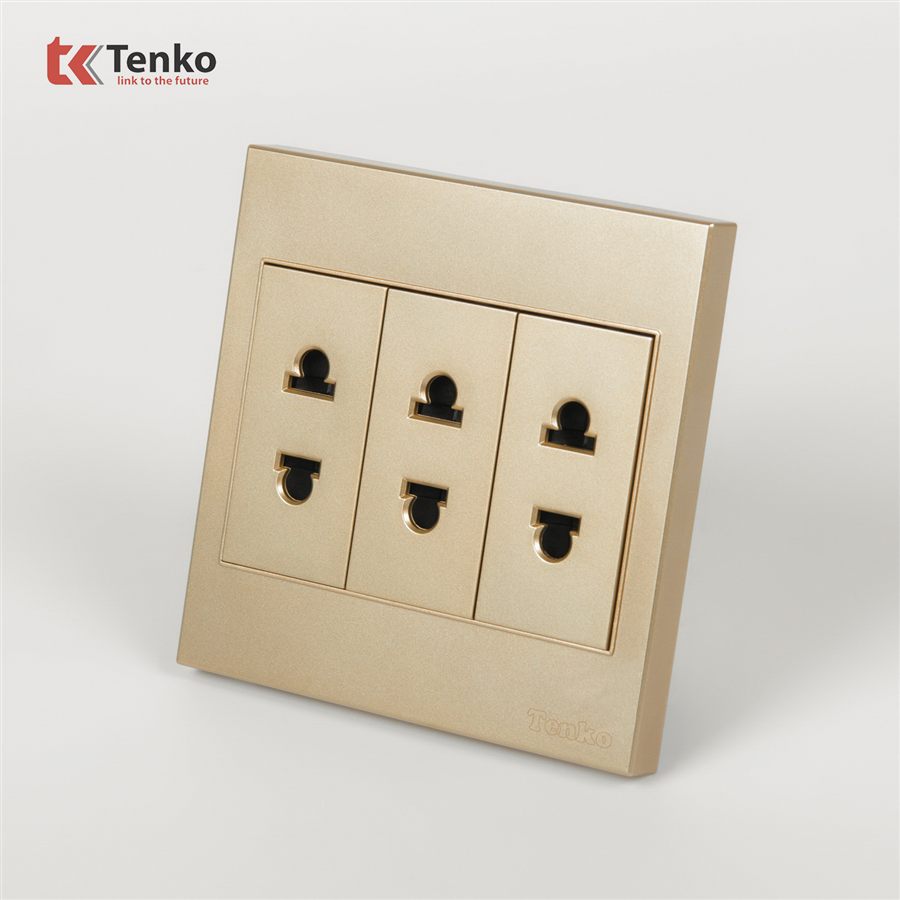 Ổ Cắm 2 Chấu Mặt Nhựa ABS Tenko TK-V1-020