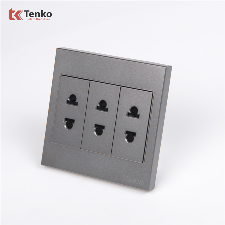 Ổ Cắm 2 Chấu Mặt Nhựa ABS Tenko TK-V1-020