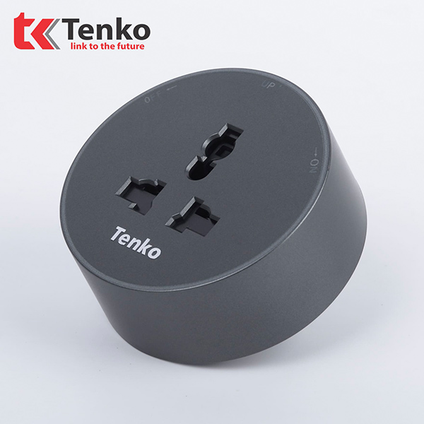 Ổ Cắm 3 Chấu Đa Năng Cho Thanh Ray TK-R06X Màu Xám