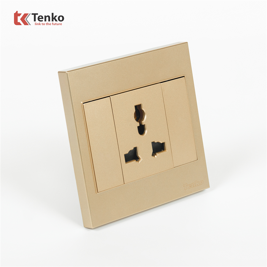 Ổ Cắm 3 Chấu Mặt Nhựa ABS Tenko TK-V1-051