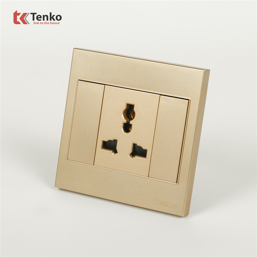 Ổ Cắm 3 Chấu Mặt Nhựa ABS Tenko TK-V1-051