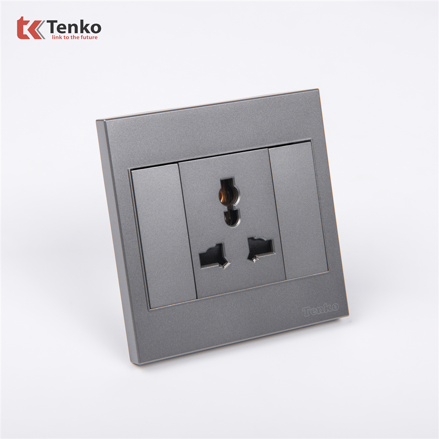 Ổ Cắm 3 Chấu Mặt Nhựa ABS Tenko TK-V1-051