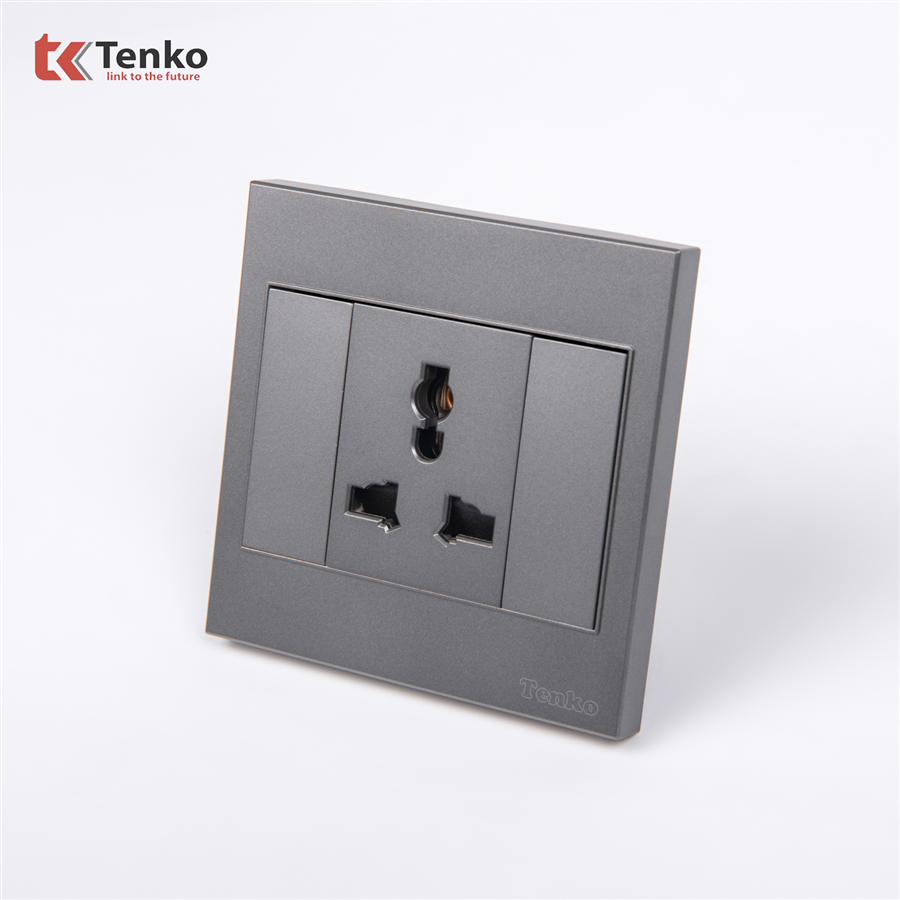 Ổ Cắm 3 Chấu Mặt Nhựa ABS Tenko TK-V1-051