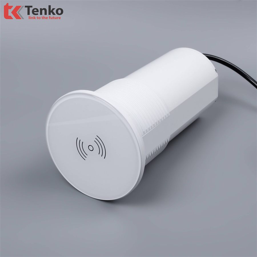 Ổ Cắm Âm Bàn Đảo BếpTK-HX10 Trắng Nâng Hạ Thủy Lực