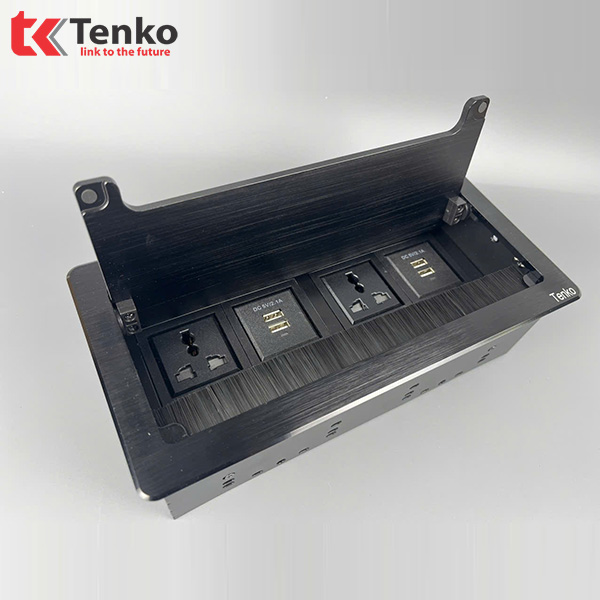 Ổ Cắm Âm Bàn USB Sạc Hợp Kim Nhôm Tenko TK-D4S-05