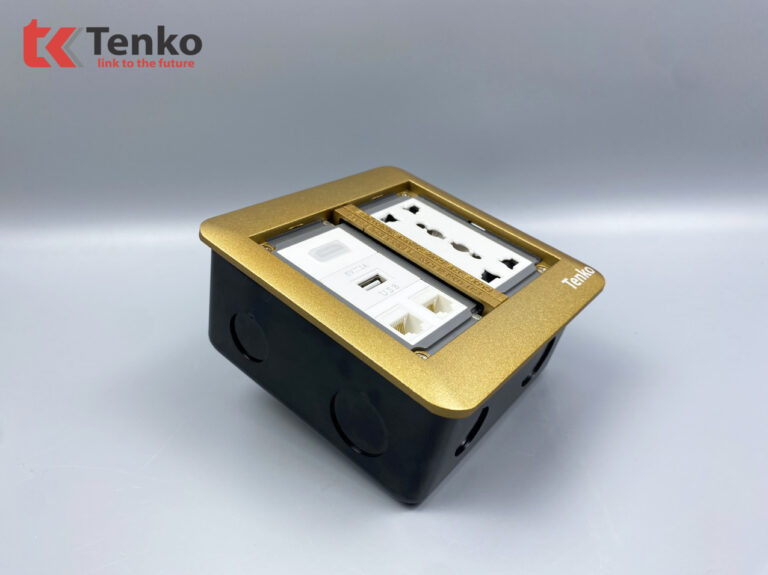 Ổ Cắm  Âm Sàn LAN, USB và HDM TK-DS-111S02 Vàng