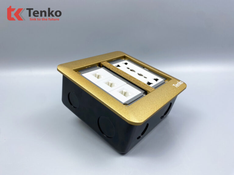 Ổ Cắm Âm Sàn + Mạng LAN (JR45) Tenko TK-DS-111S07