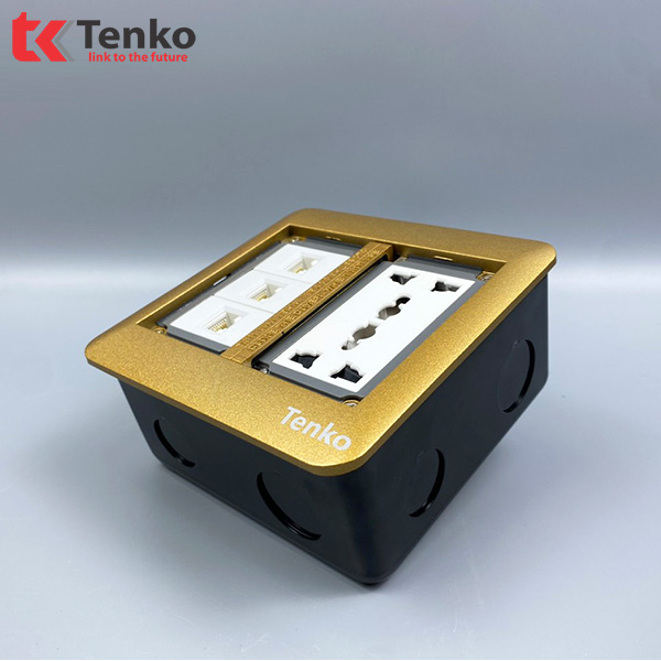 Ổ Cắm Âm Sàn + Mạng LAN (JR45) Tenko TK-DS-111S07