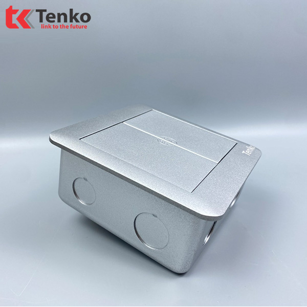 Ổ Cắm Âm Sàn Tích Hợp Cổng LAN TK-DS-111S03 Bạc