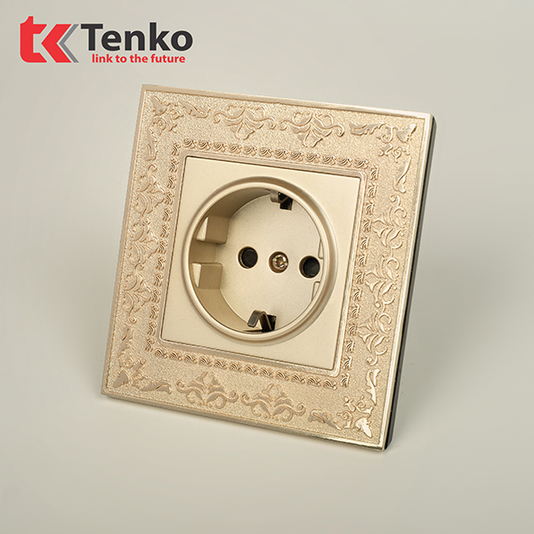 Ổ Cắm Chìm Chuẩn Đức Mặt Tân Cổ Điển F88-20