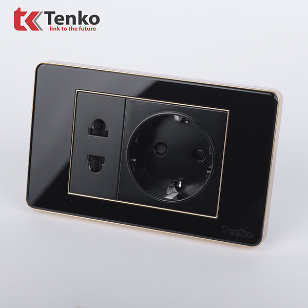 Ổ Cắm Chuẩn Đức Âm tường Mặt Nhựa Epoxy TK-C26-059