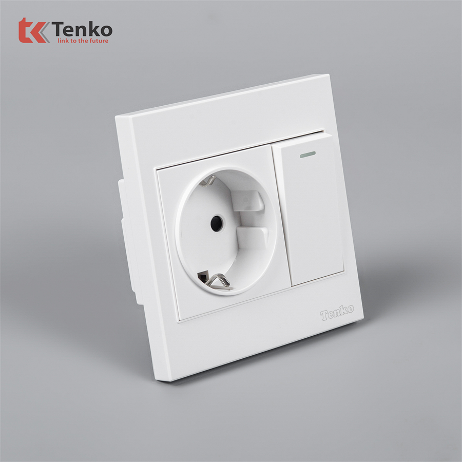 Ổ Cắm Chuẩn Đức Có Công Tắc Tenko TK-V1-060