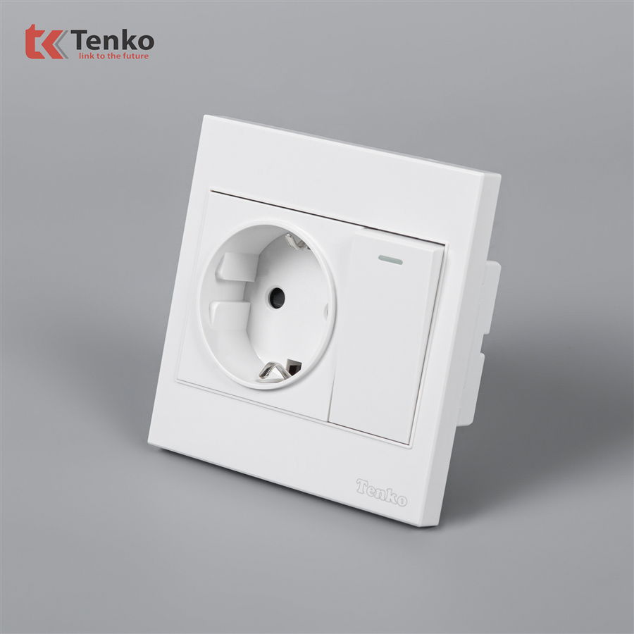 Ổ Cắm Chuẩn Đức Có Công Tắc Tenko TK-V1-060
