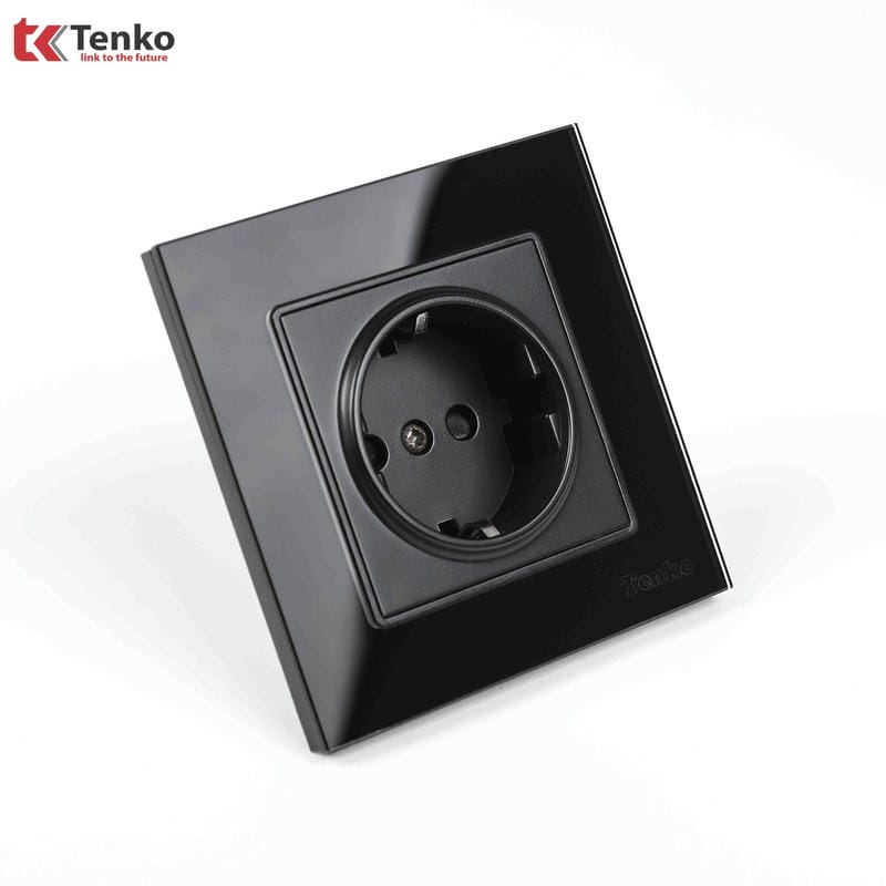 Ổ Cắm Chuẩn Đức Mặt Kính Cường Lực TK-F71D-20D