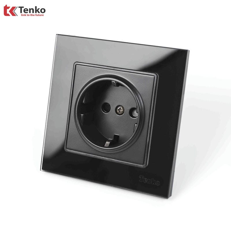 Ổ Cắm Chuẩn Đức Mặt Kính Cường Lực TK-F71D-20D