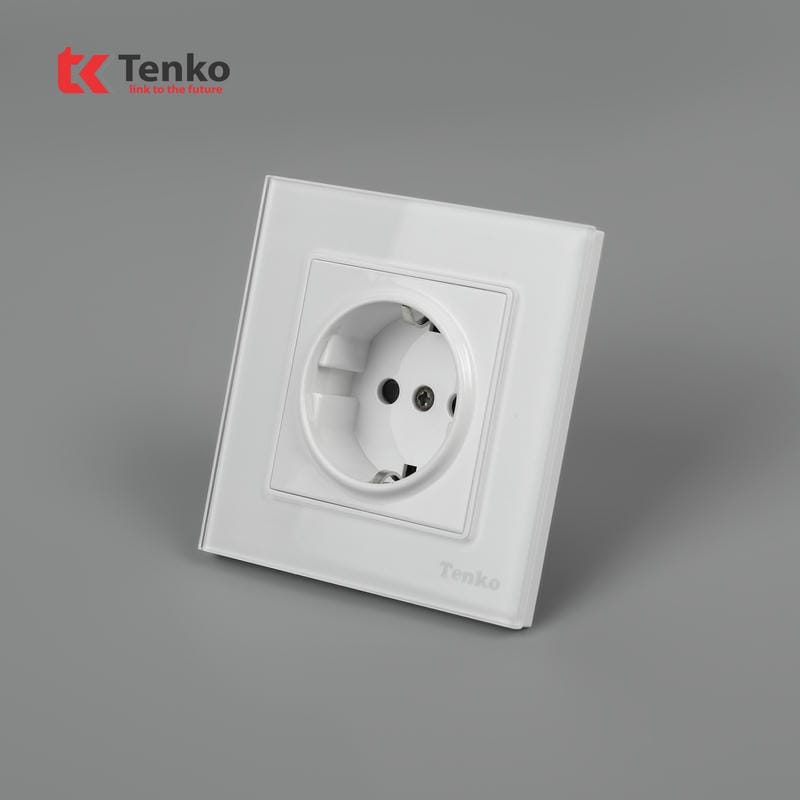 Ổ Cắm Chuẩn Đức Mặt Kính Cường Lực TK-F71D-20T