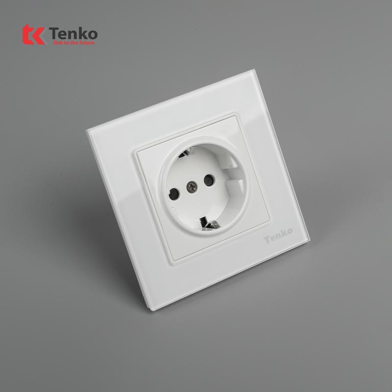 Ổ Cắm Chuẩn Đức Mặt Kính Cường Lực TK-F71D-20T