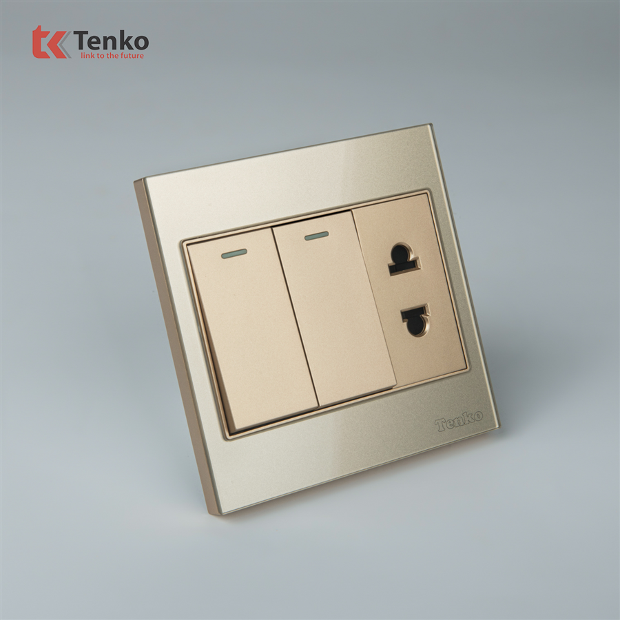 Ổ Cắm, Công Tắc Mặt Kính Cường Lực  TK-V18-027