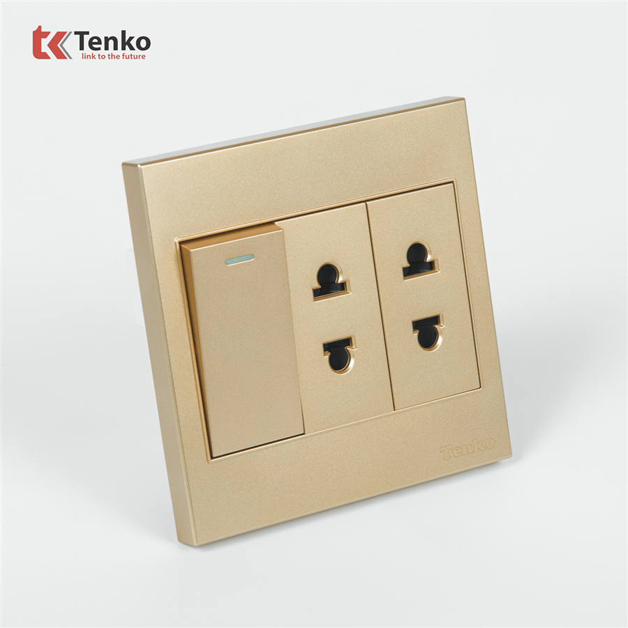 Ổ Cắm, Công Tắc Mặt Nhựa ABS Tenko TK-V1-025