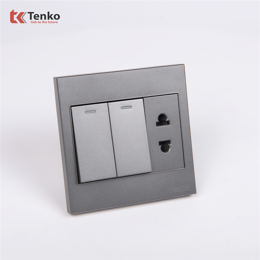 Ổ Cắm, Công Tắc Mặt Nhựa ABS Tenko TK-V1-027