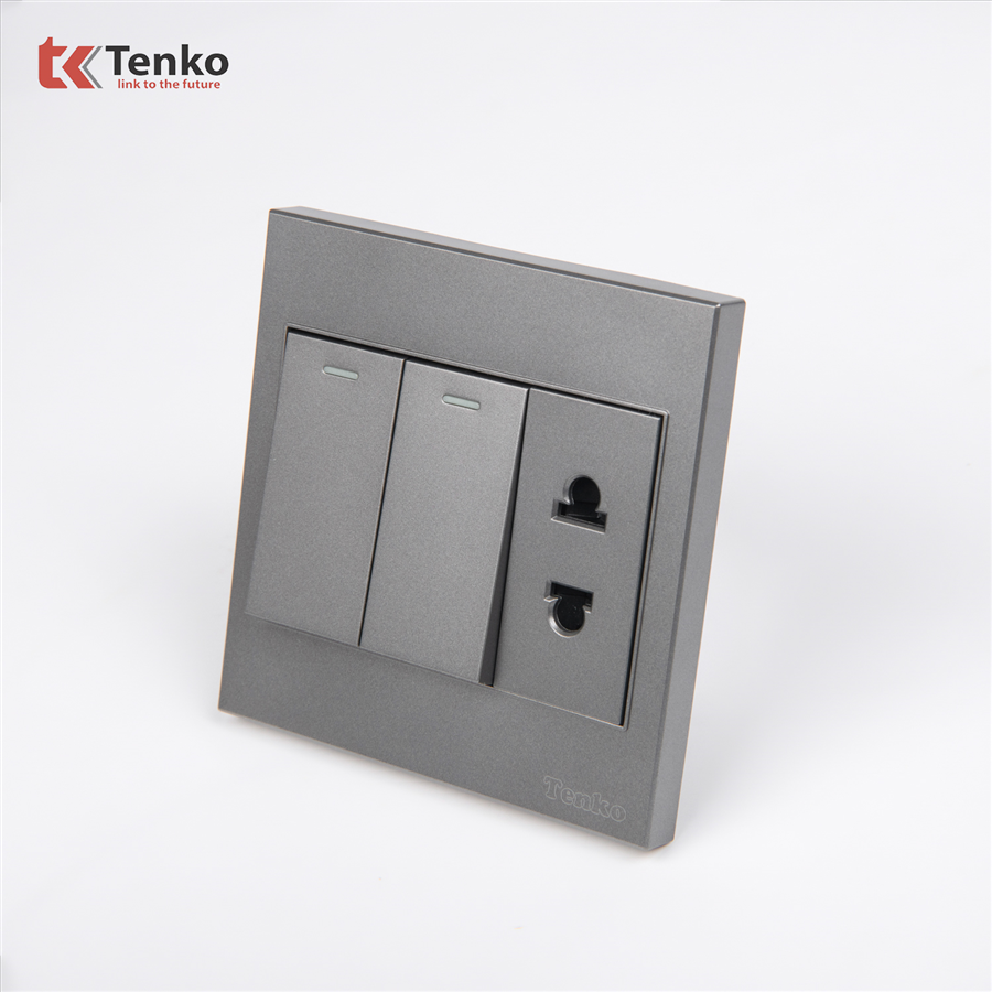 Ổ Cắm, Công Tắc Mặt Nhựa ABS Tenko TK-V1-027