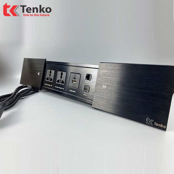 Ổ Cắm Điện Âm Bàn Tenko TK-BT06 Nắp Trượt Hai Bên