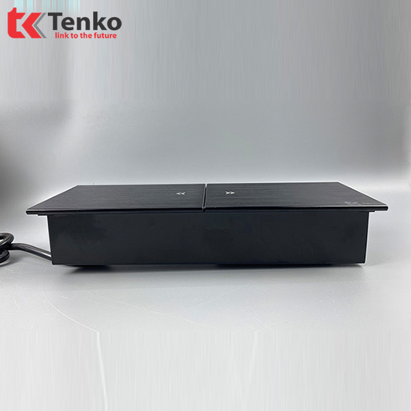 Ổ Cắm Điện Âm Bàn Tenko TK-BT06 Nắp Trượt Hai Bên