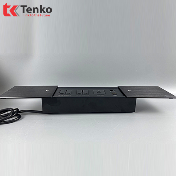 Ổ Cắm Điện Âm Bàn Tenko TK-BT06 Nắp Trượt Hai Bên
