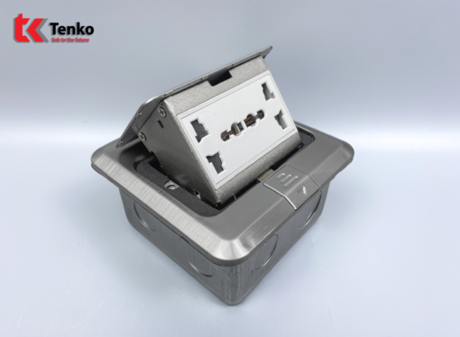 Ổ Cắm Điện Âm Sàn 3 Chấu Tenko TK-J02-13 Màu Bạc