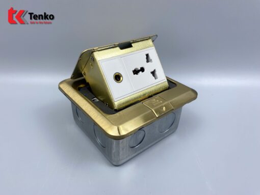 Ổ Cắm Điện Âm Sàn 3 Chấu Tenko TK-J02-14 Màu Vàng