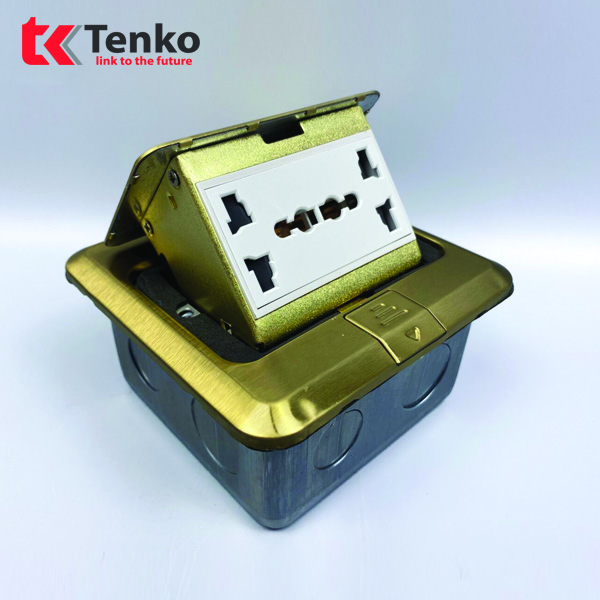 Ổ Cắm Điện Âm Sàn Cao Cấp TK-J02-A-13 Màu Vàng