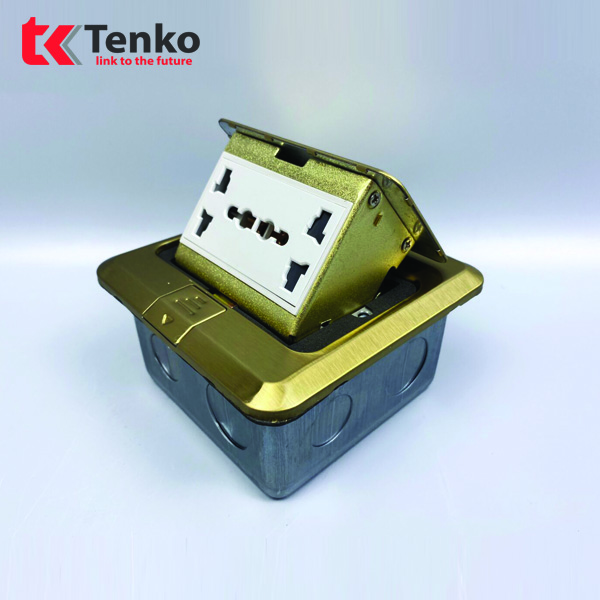 Ổ Cắm Điện Âm Sàn Cao Cấp TK-J02-A-13 Màu Vàng