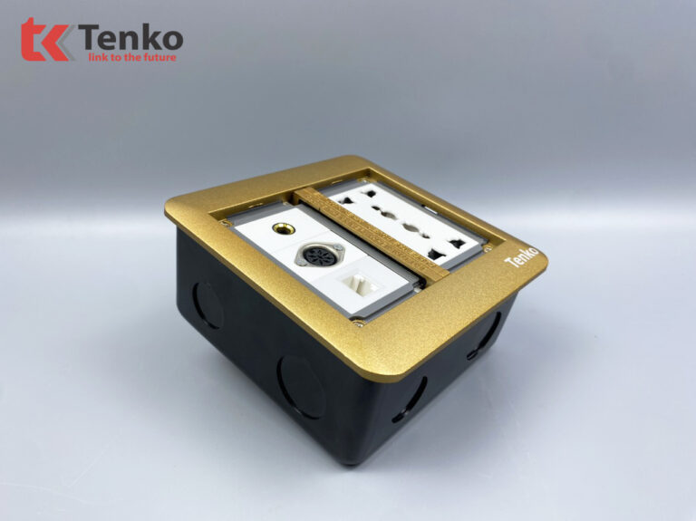 Ổ Cắm Điện Âm Sàn LAN + AUDIO + MIDI 8PIN Tenko