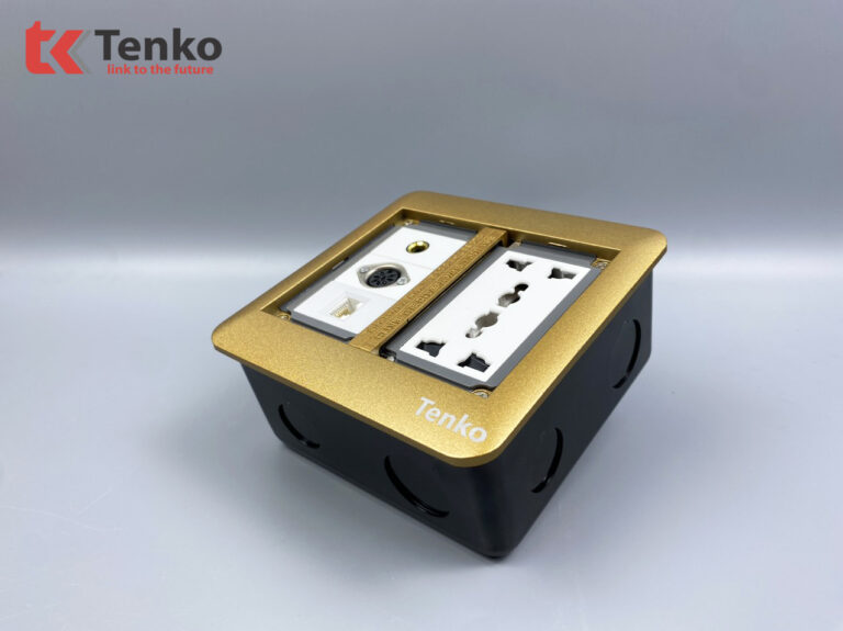 Ổ Cắm Điện Âm Sàn LAN + AUDIO + MIDI 8PIN Tenko
