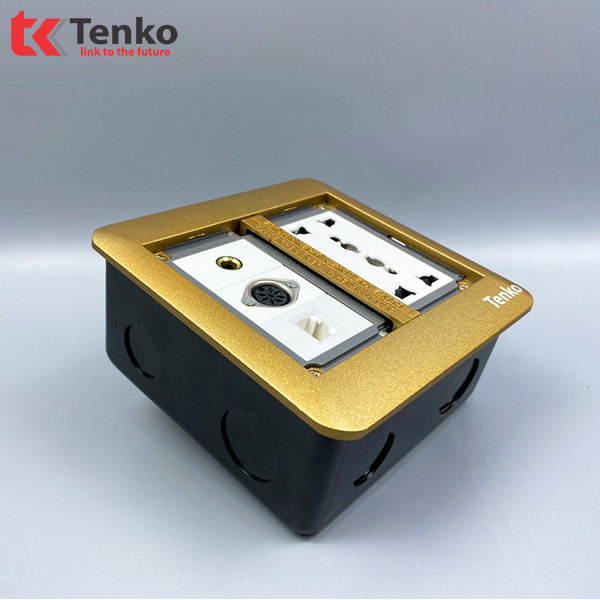 Ổ Cắm Điện Âm Sàn LAN + AUDIO + MIDI 8PIN Tenko