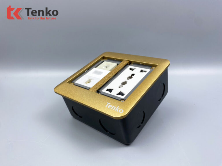 Ổ Cắm Điện Âm Sàn LAN + PHONE + HDMI TK-DS-111S05
