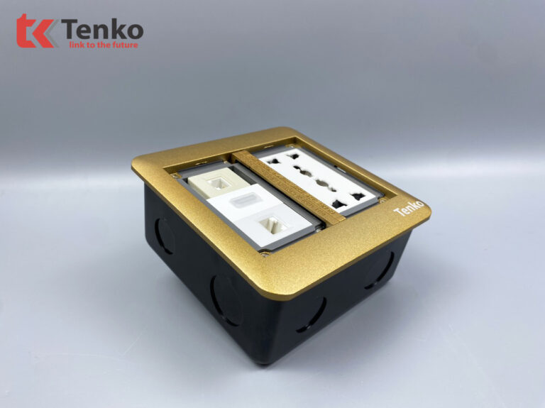 Ổ Cắm Điện Âm Sàn LAN + PHONE + HDMI TK-DS-111S05